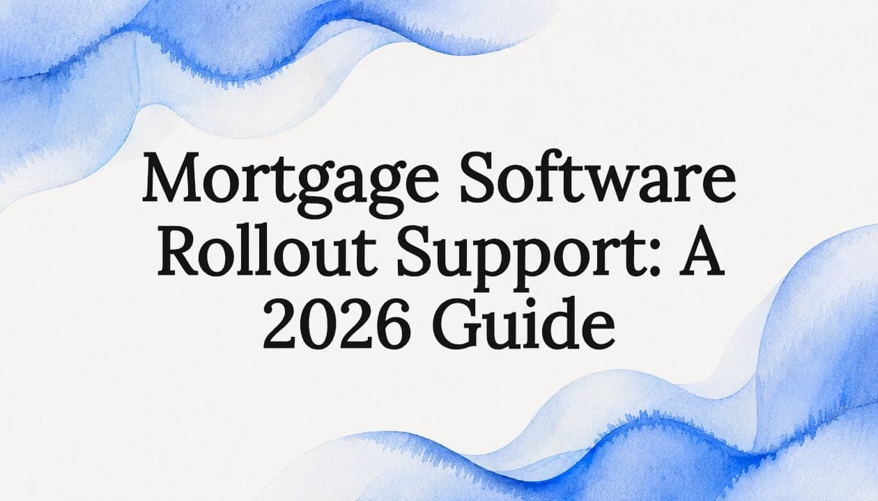 Mortgage Software Rollout Support: A 2026 Guide