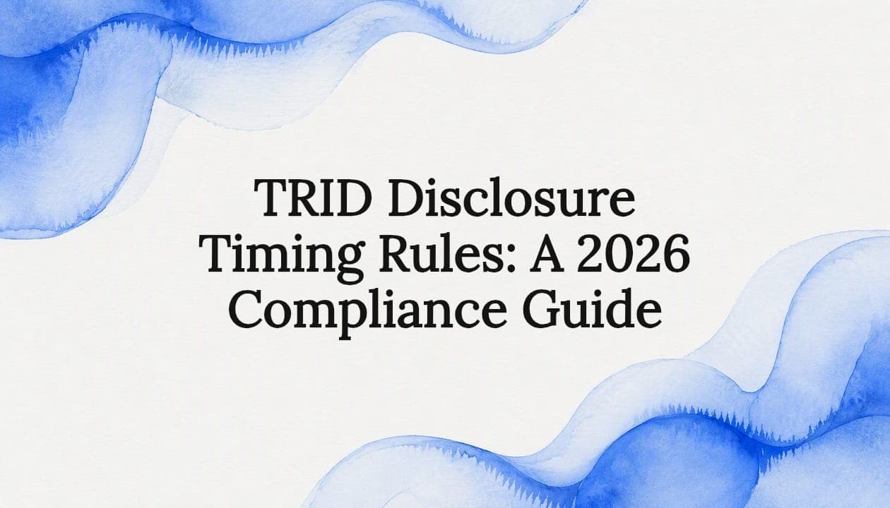 TRID Disclosure Timing Rules: A 2026 Compliance Guide