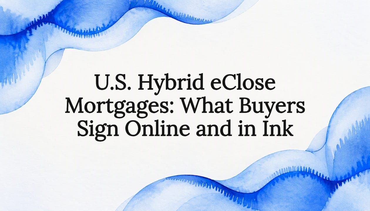 U.S. Hybrid eClose Mortgages: What Buyers Sign Online and in Ink