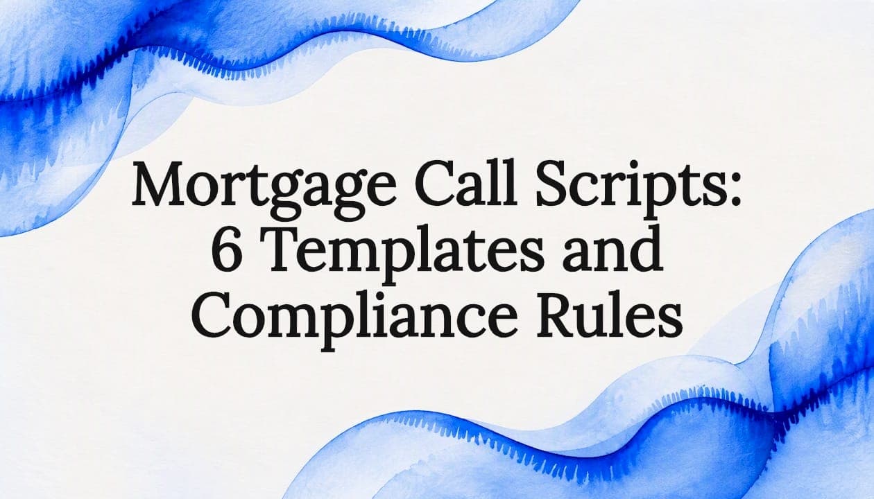 Mortgage Call Scripts: 6 Templates and Compliance Rules